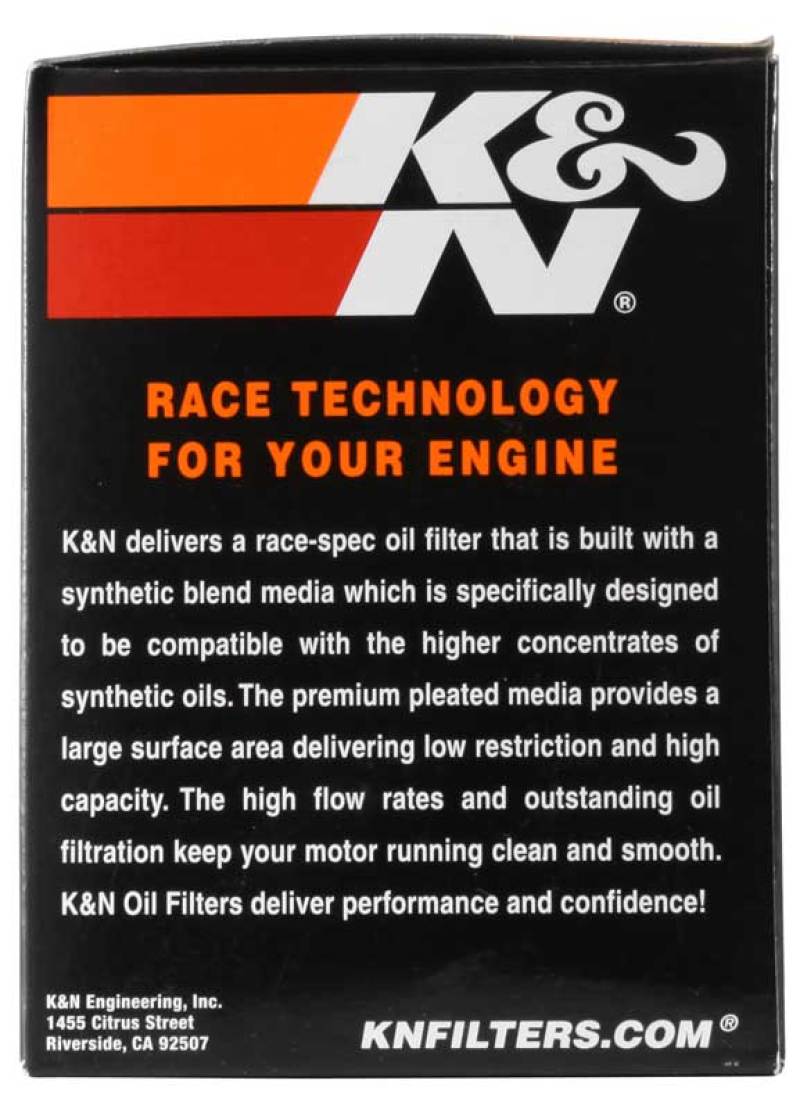 K&N Can/AM Spyder RT 998/ Buell 1125R -2.2219in OD x 0.969in ID x 3.813in H Oil Filter-SR1 Performance