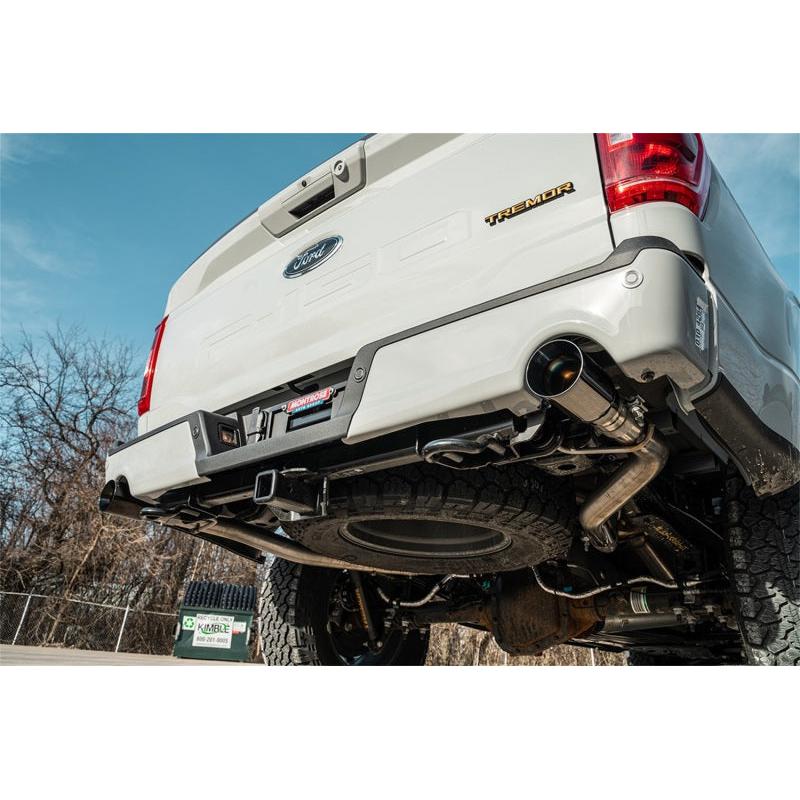 Corsa 2022-2024 2023 Ford F-150 SuperCrew/5.5ft Bed 5.0L V8 Xtreme Cat-Back Dual Rear Exit-BlackPVD