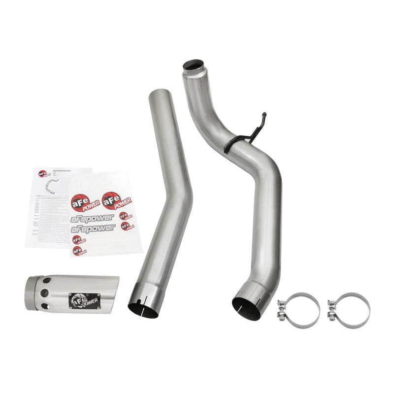 aFe LARGE Bore HD Exhausts 4in DPF-Back SS-409 2016 Nissan Titan XD V8-5.0L CC/SB (td)