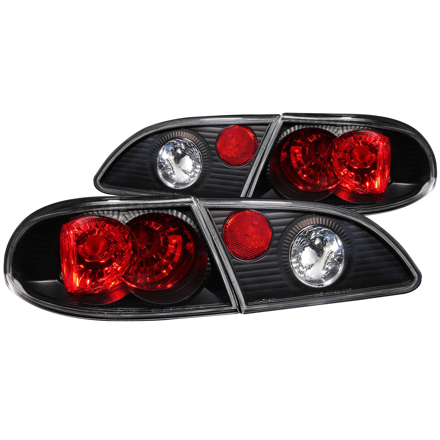 TOYOTA COROLLA 98-02 TAIL LIGHTS BLACK 2PC