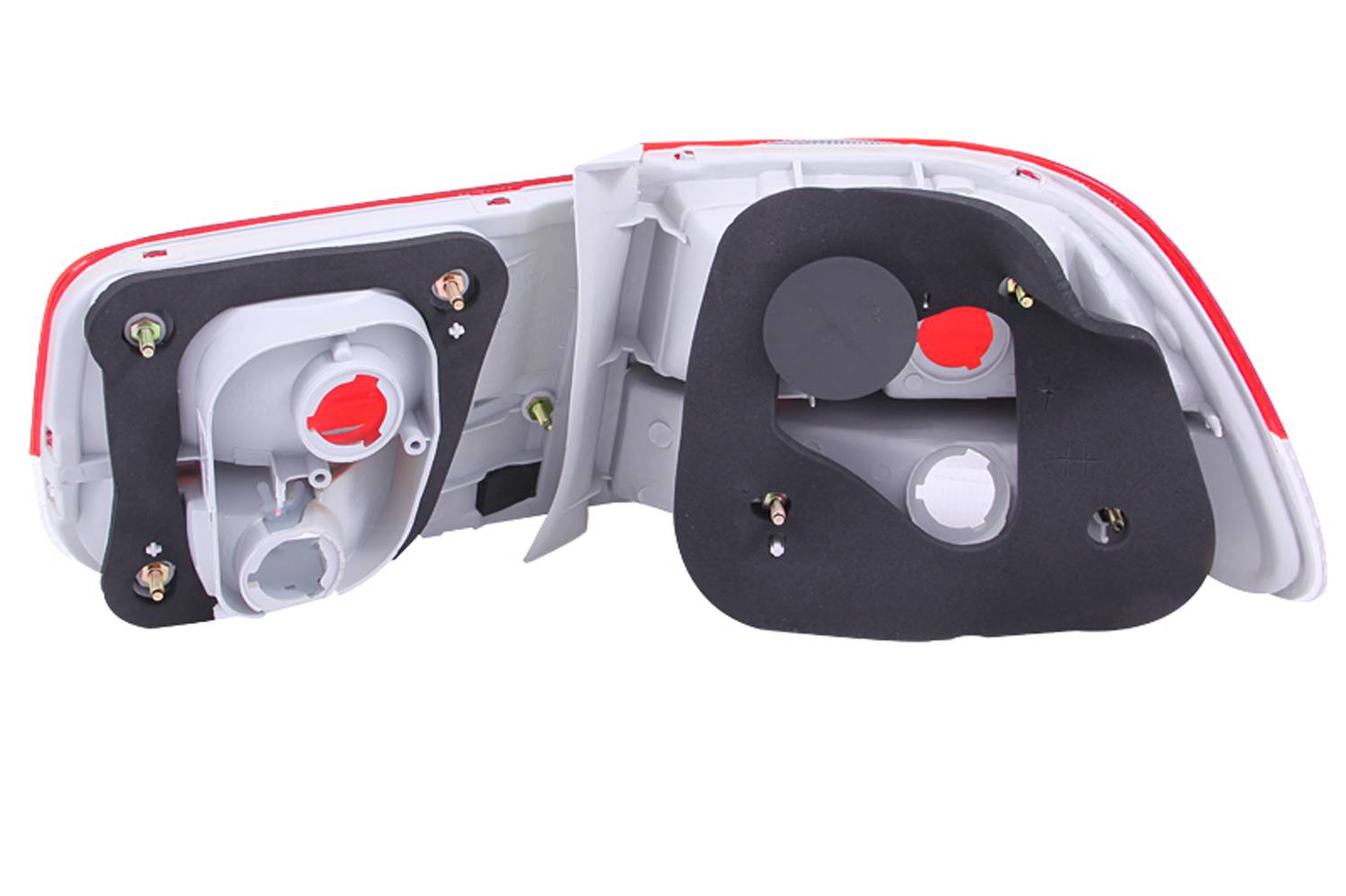 HONDA CIVIC 96-00 2DR TAIL LIGHTS CHROME RED/CLEAR LENS 2PC (OE TYPE)