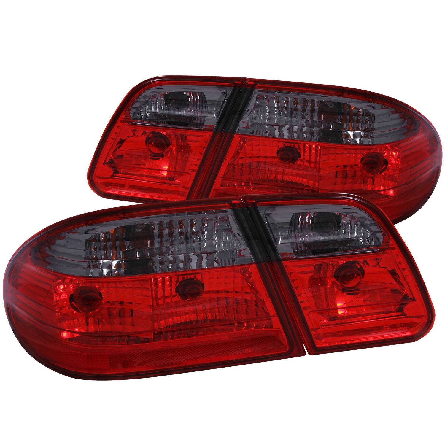 MBZ E CLASS W210 96-02 TAIL LIGHTS G2 CHROME RED/SMOKE LENS
