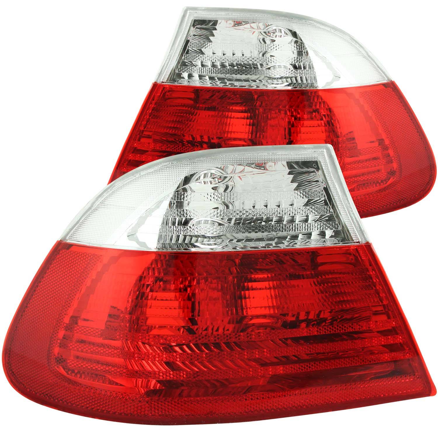 BMW 3 SERIES E46 00-03 2DR / M3 01-02 TAIL LIGHTS RED/CLEAR LENS