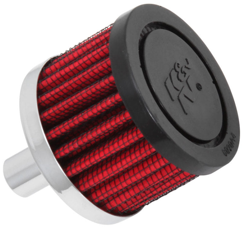 K&N Steel Base Crankcase Vent Filter .5in Vent OD x 2in OD x 1.5in Height-SR1 Performance