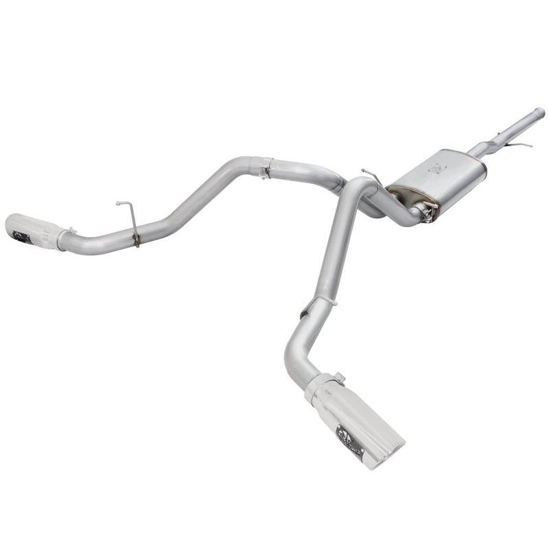 aFe Mach Force-XP Exhaust 3in Cat-Back SS 14-15 GM 1500 Trucks 4.3L/5.3L Dual Split w/ Polished Tip-SR1 Performance