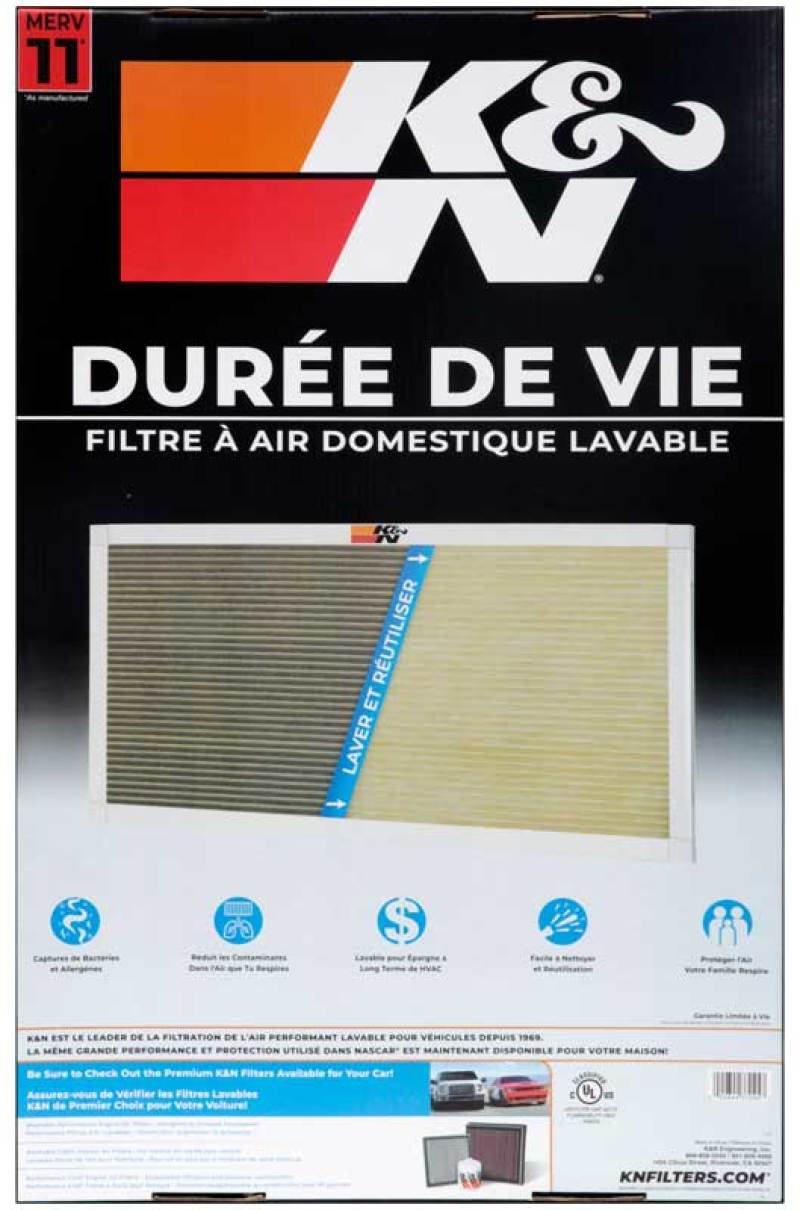 K&N HVAC Filter - 16 x 25 x 1-SR1 Performance