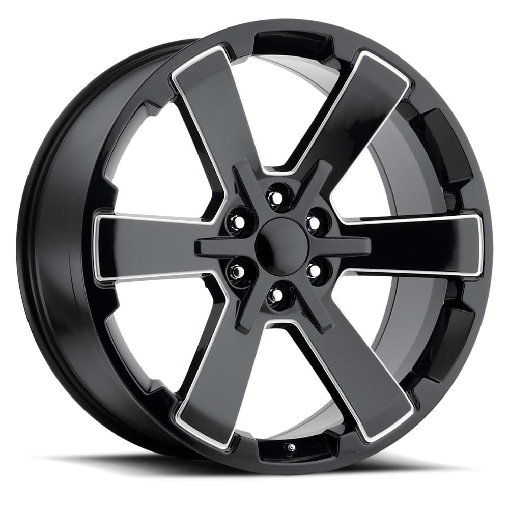 22X9 6X5.5 +24 HB 78.1 2018 DUEL 6 STAR BLACK BALL MILLED WITH CAP-SR1 Performance