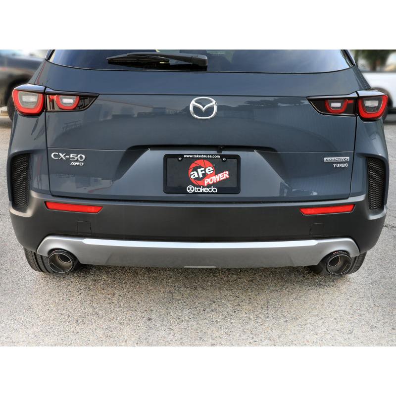 aFe 2023+ Mazda CX-50 Takeda 2.5in 304 SS Axle-Back Exhaust System w/ Carbon Fiber Tips