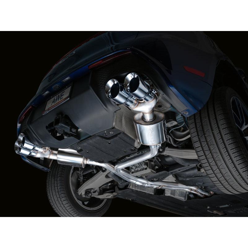 AWE Tuning 19-21 Porsche Macan 3.0T/2.9TT Touring Edition Catback Exhaust w/ Chrome Silver Tips