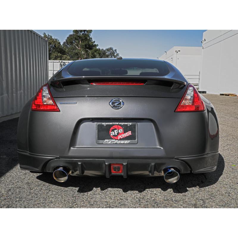 aFe Takeda 09-20 Nissan 370z 2-1/2 IN 304 Stainless Steel Cat-Back Exhaust System w/ Blue Flame Tip-SR1 Performance