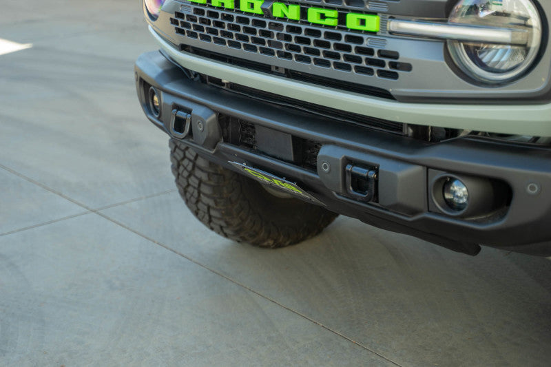 DV8 Offroad 2021 Ford Bronco Front License Plate Mount for OEM Steel Bumper - Slanted Design