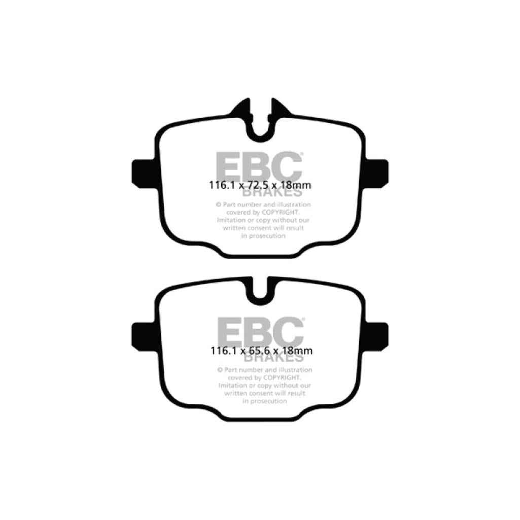 EBC Redstuff Ceramic Low Dust Rear Brake Pads for BMW M3/M4 (G80/G82/G83) with Cast Iron Rotors