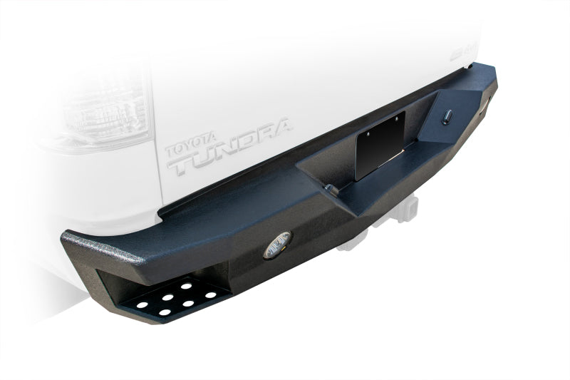 DV8 Offroad Toyota Tundra Rear Bumper with Winch Plate and Lights - Black Powder Coat