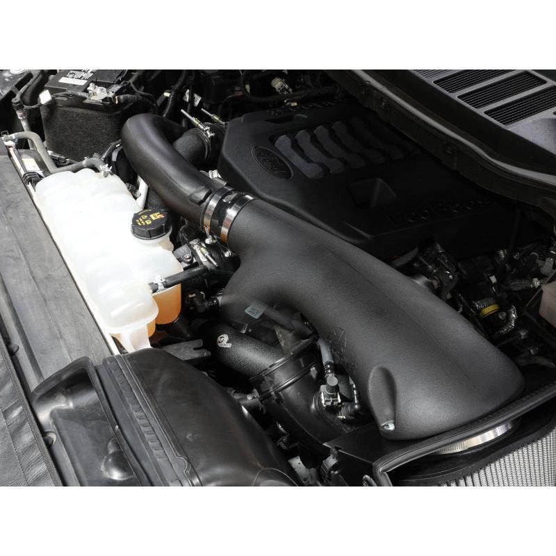 aFe 21-22 Ford F-150/Raptor V6-3.5L (tt) BladeRunner 2.5in Aluminum Hot Charge Pipe Black