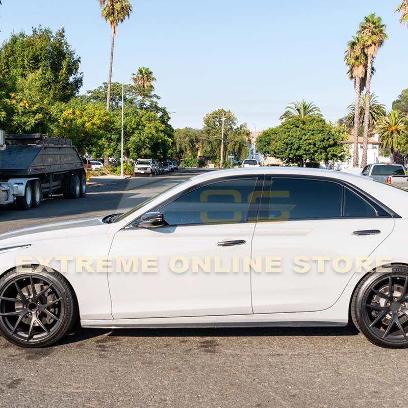 2014-19 Cadillac CTS Carbon Fiber Side Skirts Rocker Panels - Extreme Online Store
