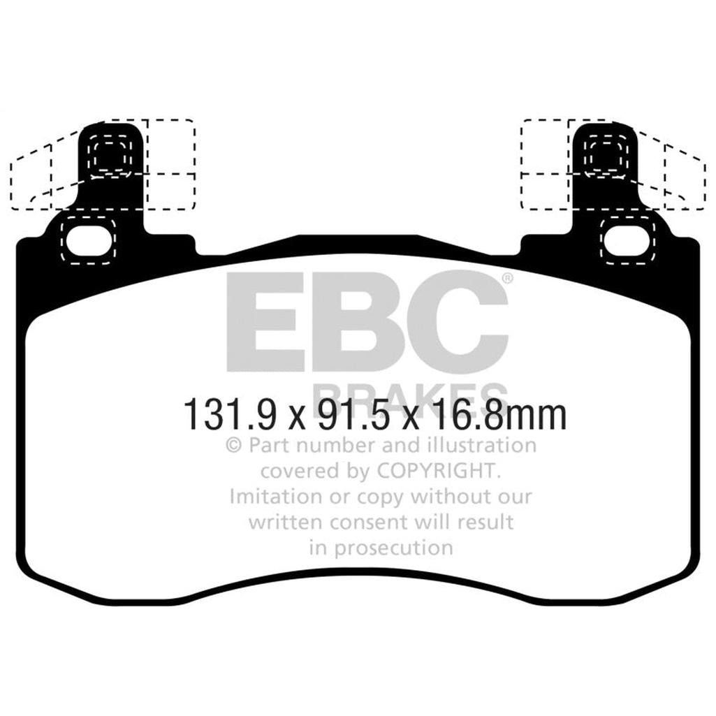 EBC Bluestuff NDX Full Race Brake Pads for 2018-2019 Kia Stinger & Genesis G70 – Front Set