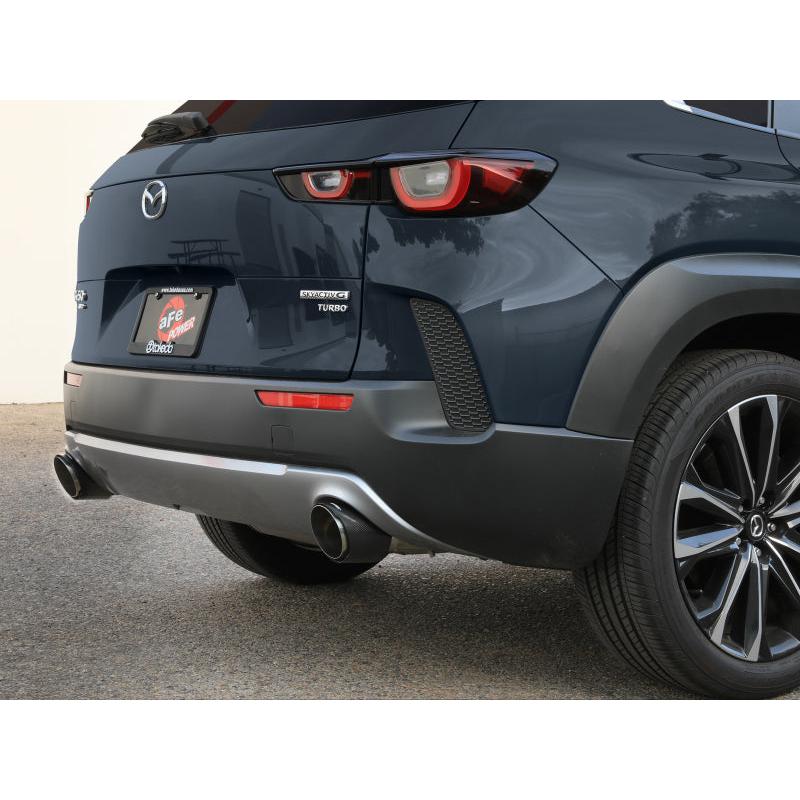 aFe 2023+ Mazda CX-50 Takeda 2.5in 304 SS Axle-Back Exhaust System w/ Carbon Fiber Tips