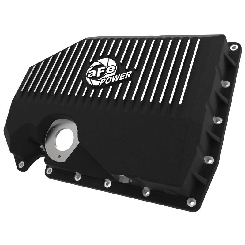 aFe 05-19 VW 1.8L/2.0L w/ Oil Sensor Engine Oil Pan Black POWER Street Series w/ Machined Fins-SR1 Performance