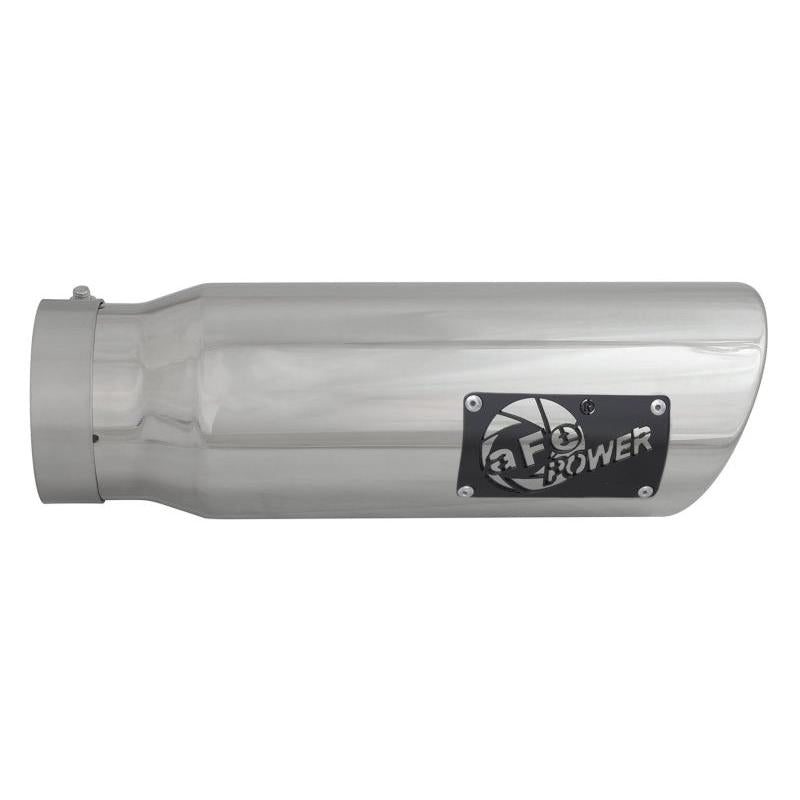 aFe Diesel Exhaust Tip Bolt On Polished 4in Inlex x 5in Outlet x 15in-SR1 Performance