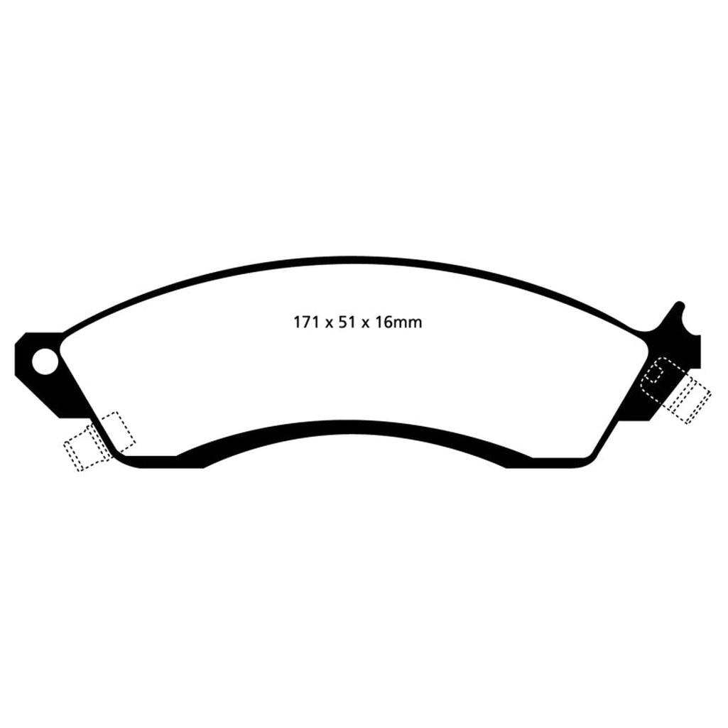 EBC Bluestuff NDX Front Brake Pads for Chevrolet Corvette and Camaro - High Friction Performance