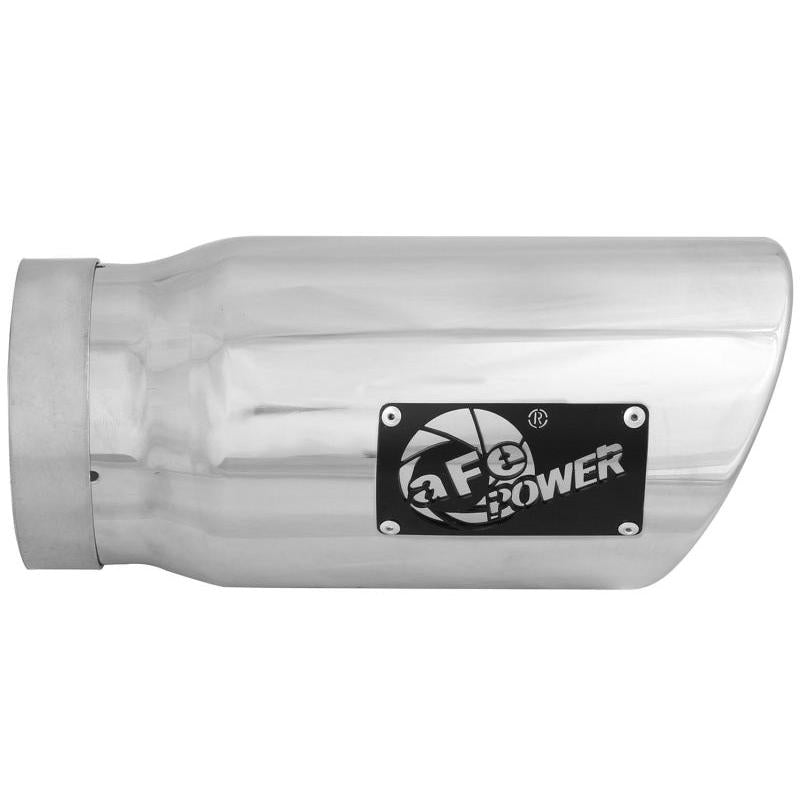 aFe Diesel Exhaust Tip Bolt On Polished 5in Inlet x 6in Outlet x 12in Long-SR1 Performance