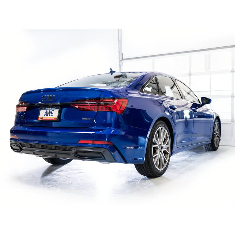 AWE Audi 2019-2023 C8 A6/A7 3.0T Touring Edition Cat-back Exhaust- Turn Downs