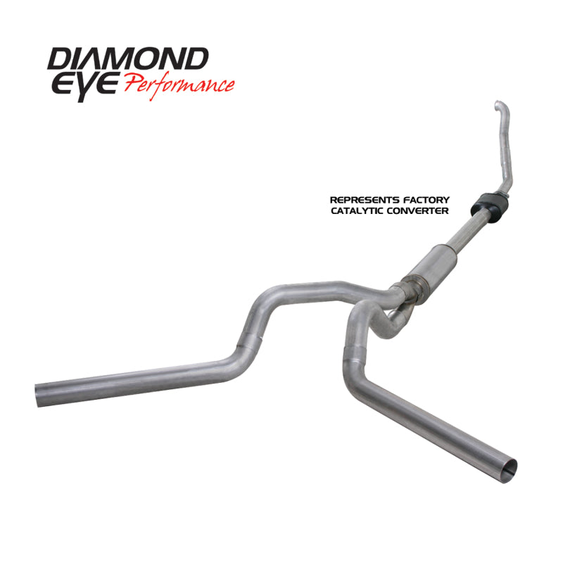 Diamond Eye KIT 4in TB MFLR RPLCMENT PIPEDUALALUM94-97 5 7 3L F250/F350 PWRSTROKE NFS-SR1 Performance