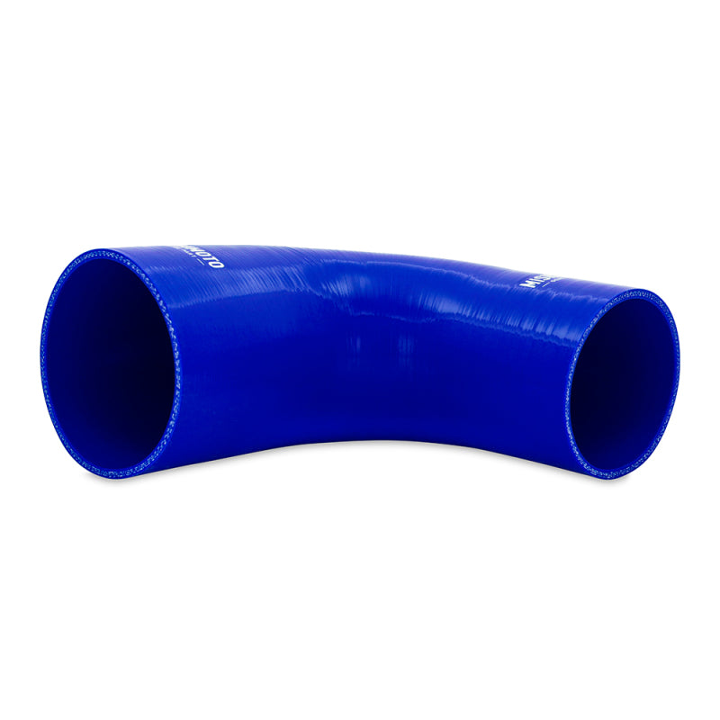Mishimoto Silicone Reducer Coupler 90 Degree 3 inch to 4 inch - Blue