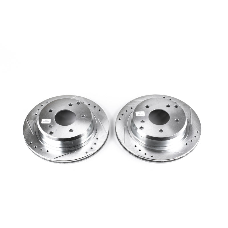 Power Stop 84-87 Chevrolet Corvette Rear Evolution Drilled & Slotted Rotors - Pair-SR1 Performance