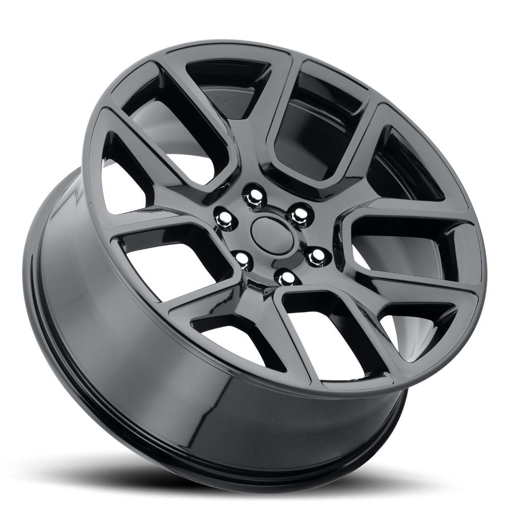 FR 76 – RAM TRUCK 1500 REPLICA WHEELS-Gloss Black 24x10 5x5.5 + 15 HB 77.8