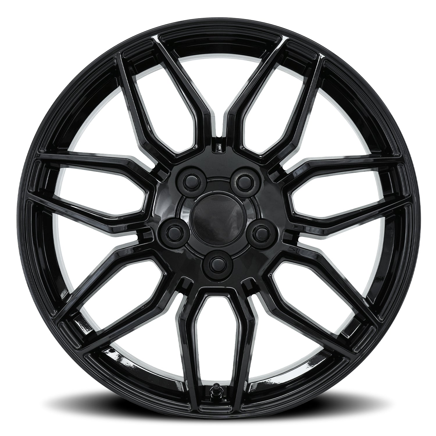 FR 401 – C8 ZO6 CORVETTE REPLICA WHEELS-Gloss Black 19x8.5 5x4.75 + 56 HB 70.3