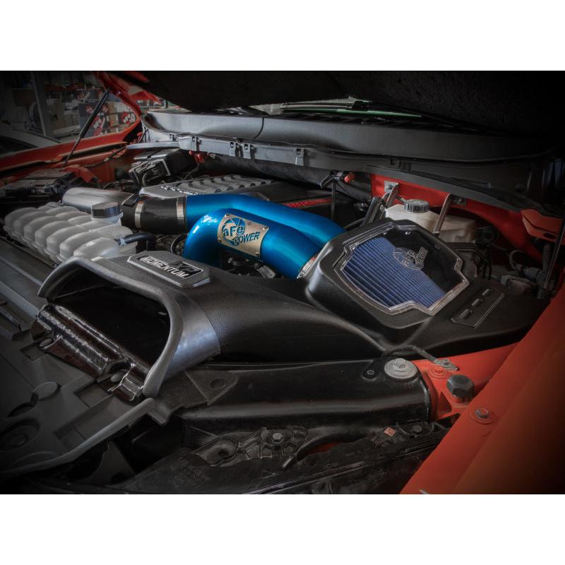 aFe 21-22 Ford F-150 Raptor V6-3.5L(tt) Momentum XP Cold Air Intake System - Blue w/ Pro 5R Filter-SR1 Performance