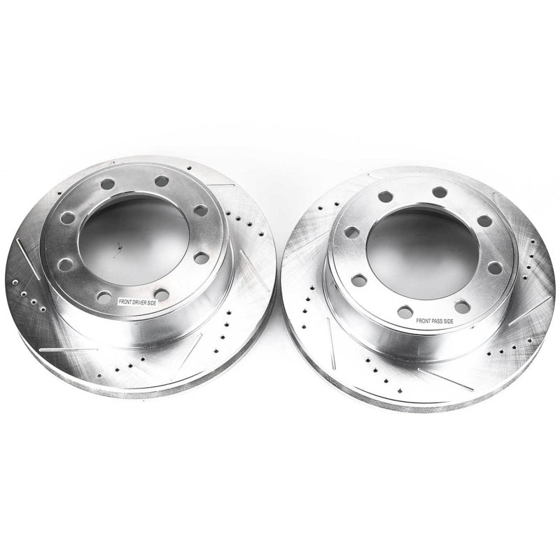 Power Stop 00-05 Ford Excursion Front Evolution Drilled & Slotted Rotors - Pair-SR1 Performance