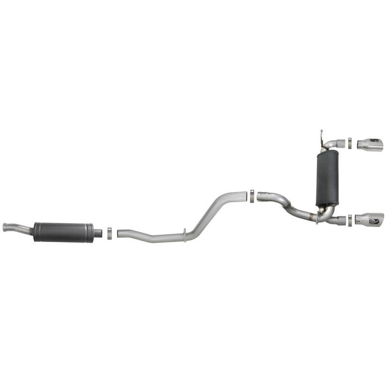 Rebel Series 2.5in 304 SS Cat-Back Exhaust w/ Polished Tips 2018+ Jeep Wrangler (JL) V6 3.6L