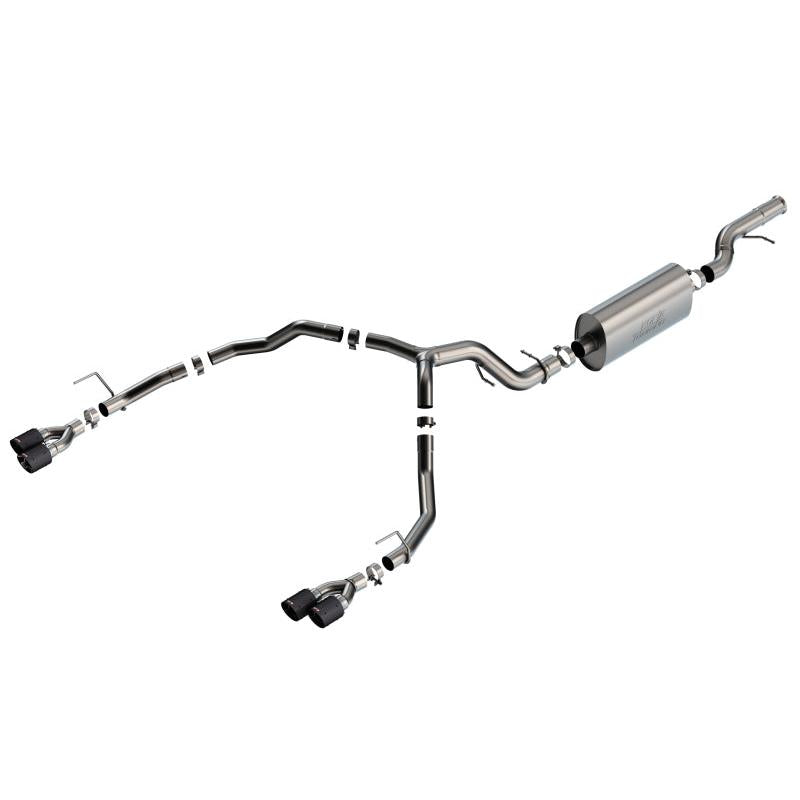 Borla 21-22 Chevrolet Tahoe 6.2L V8 2/4WD 4DR T-304 SS Touring Cat-Back Exhaust w/ Carbon Fiber Tips