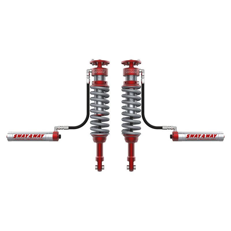 aFe 17-19 Ford F-150 Raptor Sway-A-Way 3.0 Front Coilover Kit w/ Remote Reservoirs and Comp Adj