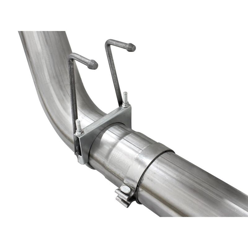 aFe Atlas Exhausts 5in DPF-Back Aluminized Steel Exhaust 2015 Ford Diesel V8 6.7L (td) Polished Tip-SR1 Performance