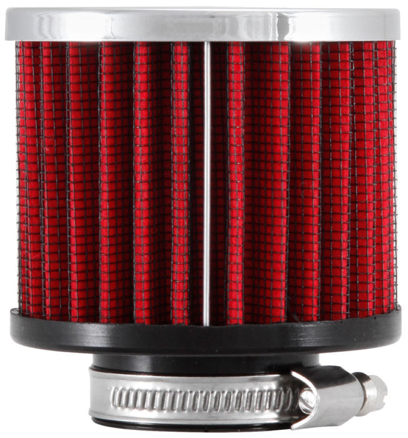 K&N 1.375 inch ID 3 inch OD 2.5 inch H Clamp On Crankcase Vent Filter-SR1 Performance