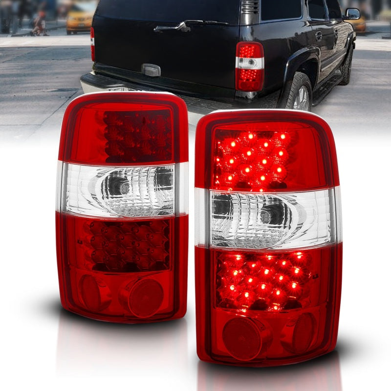 ANZO 2000-2006 Chevrolet Suburban LED Taillights Red/Clear-SR1 Performance
