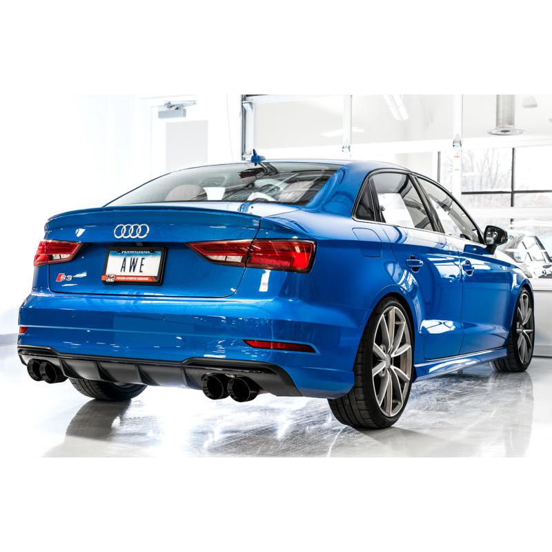 AWE Tuning Audi 8V S3 SwitchPath Exhaust w/Diamond Black Tips 102mm