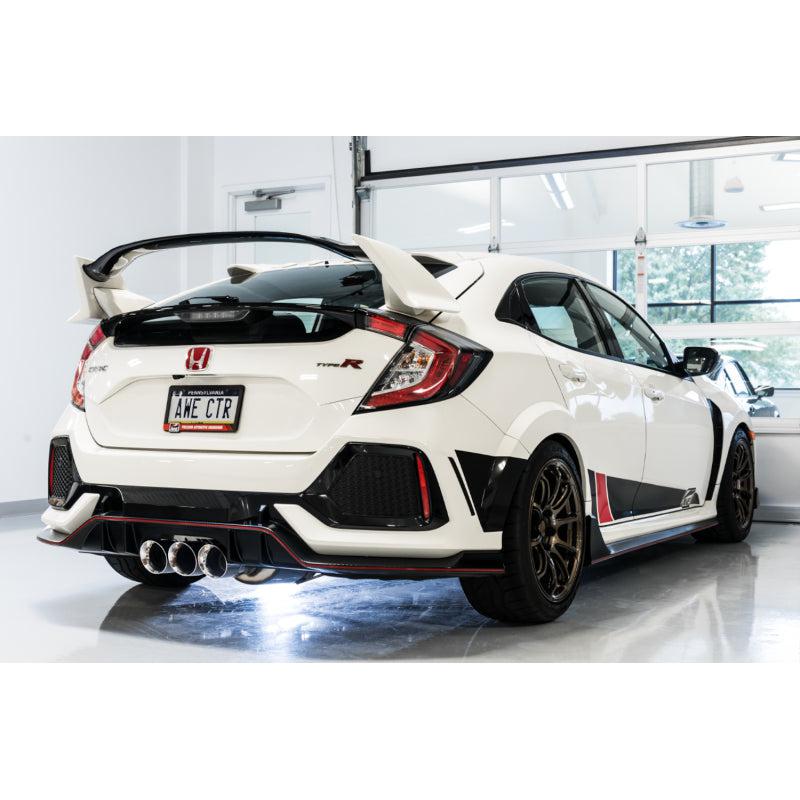 AWE Tuning 2017+ Honda Civic Type R Track Edition Exhaust w/Front Pipe & Triple Chrome Silver Tips