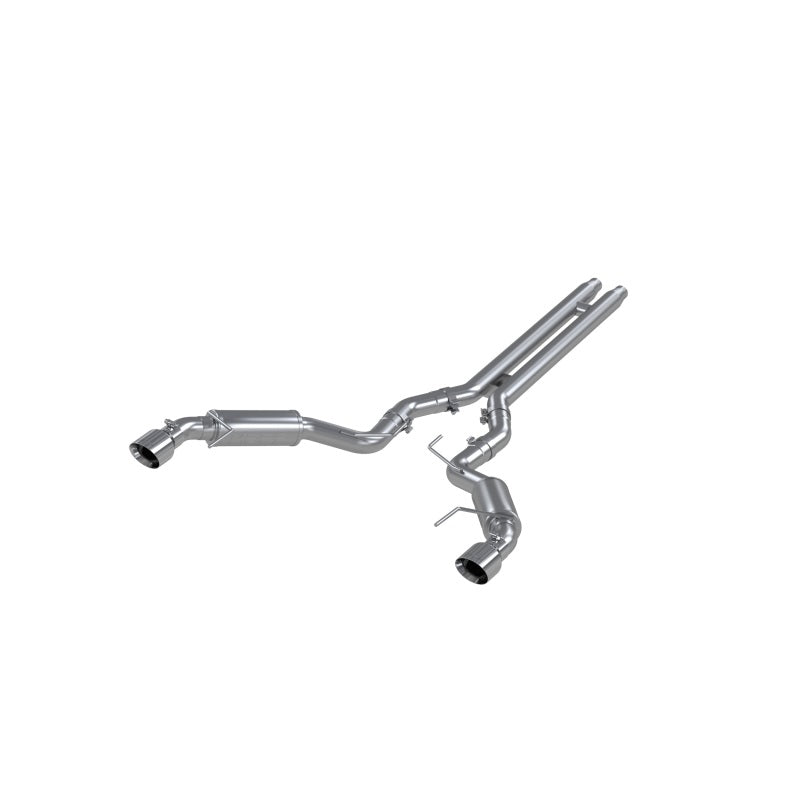 MBRP 15-17 Ford Mustang GT 5.0 3in Cat Back Dual Split Rear Race Version 4.5in Tips - Aluminized