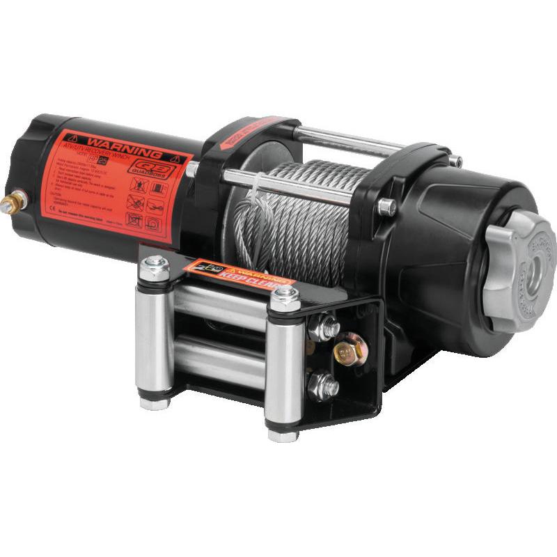 QuadBoss 2500 lb Winch with Cable and Handlebar Remote * Heavy-Duty Powersports Winch System