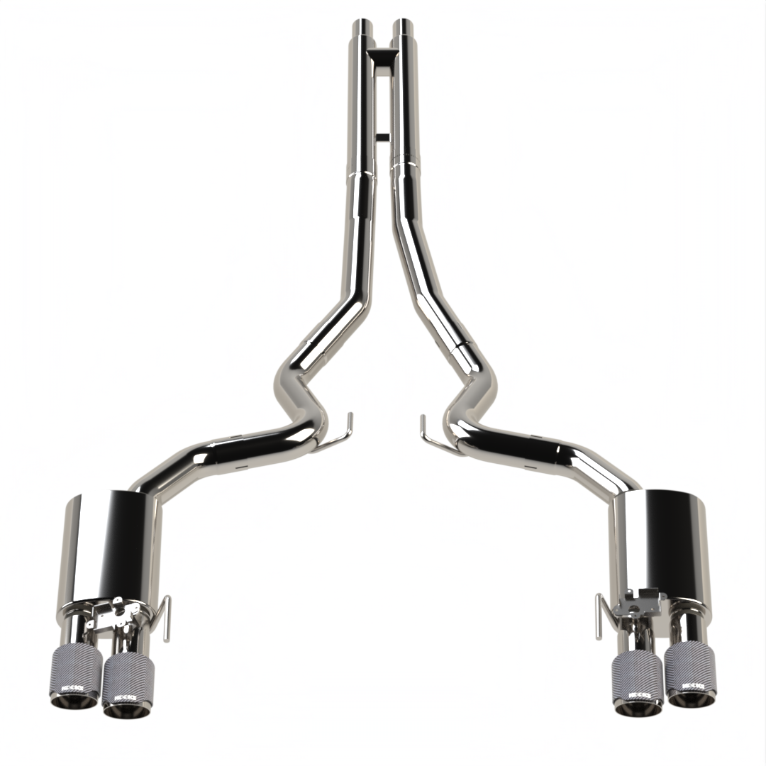 3" Active Touring Style Cat-Back (H) 2018-2026 5.0L Mustang w/Carbon Tips
