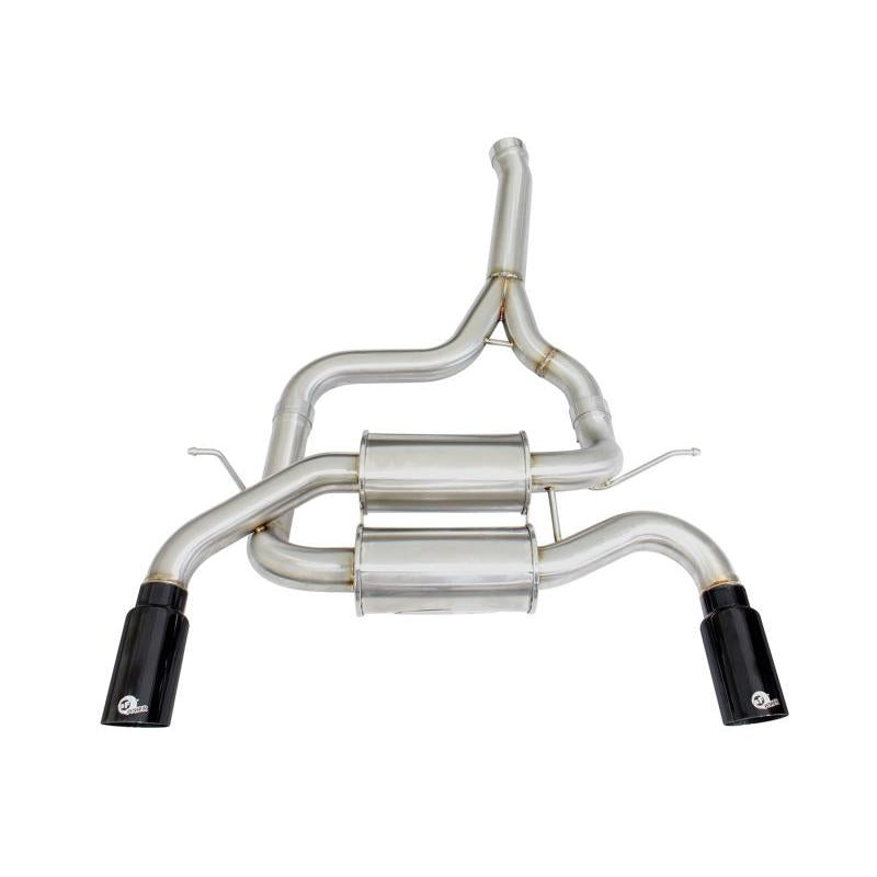 aFe MACHForce XP SS-304 Black Tip 2.5in Dia Axle Back Exhaust 12-15 BMW 335i (F30) 3.0L (t)-SR1 Performance