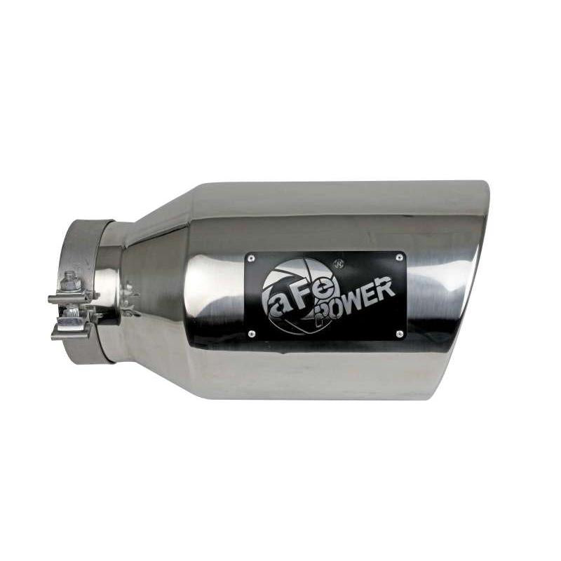 aFe Power Universal 5in Inlet 8in Outet MACH Force-XP Clamp-On Exhaust Tip - Polished-SR1 Performance