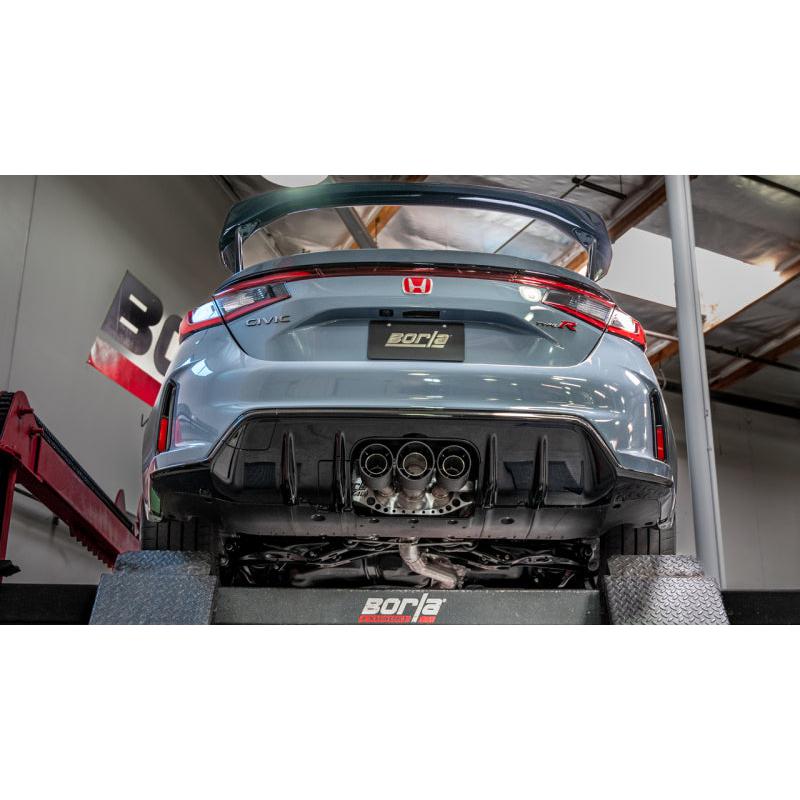 Borla 2023 Honda Civic Type R MT ATAK Catback Exhaust w/ 4in Black Anodized Carbon Fiber Tips