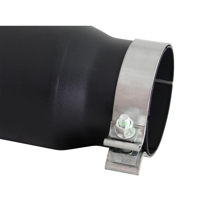 aFe Diesel Exhaust Tip Bolt On Black 4in Inlex x 5in Outlet x 15in-SR1 Performance