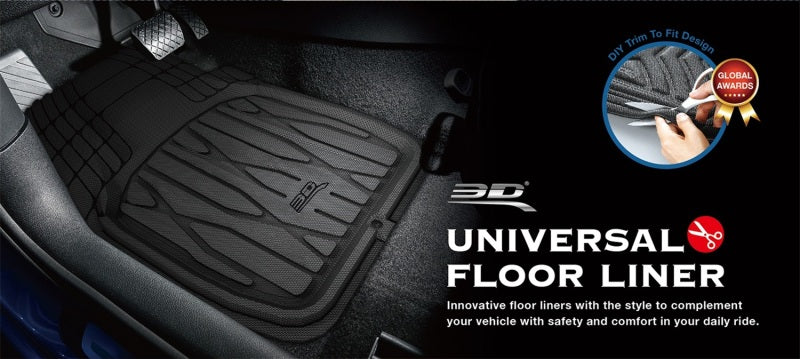 3D MAXpider 777-1 Universal Kagu Black Mat 4pcs (Size: L Front L 28in x W 21in Rear L 20in x 21in)-SR1 Performance