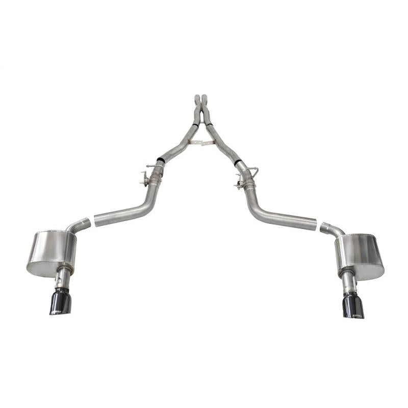 Corsa 2015-2023 Charger SRT/Hellcat/Redeye 2.75in Valved Catback DRE w/ Single 4.5in Blk PVD Tips-SR1 Performance